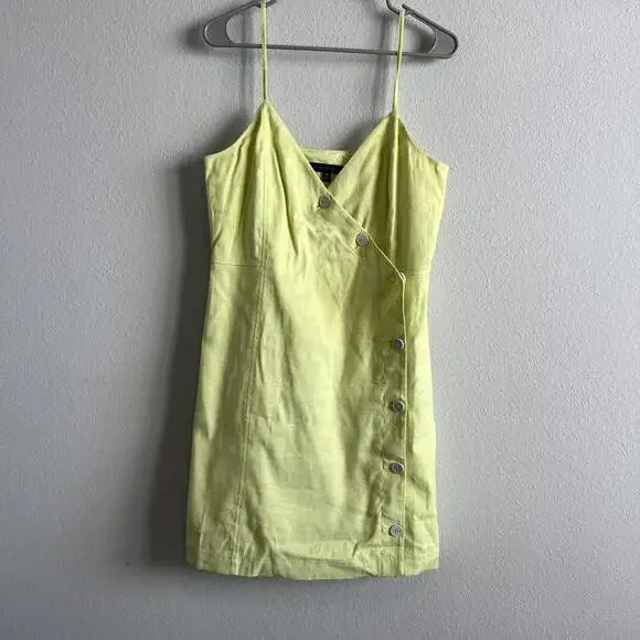 Banana Republic Soft Neon Green button up sundress - Picture 1 of 5